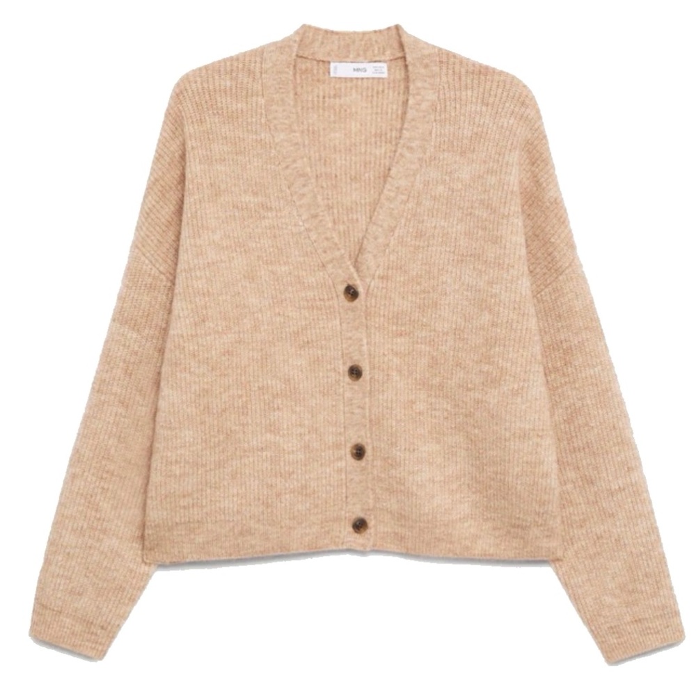Mango Button Knit Cardigan